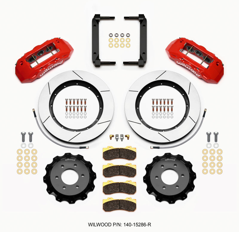 Kit avant Wilwood TX6R 15,50 pouces rouge 2004-08 Ford F150 - 4WD