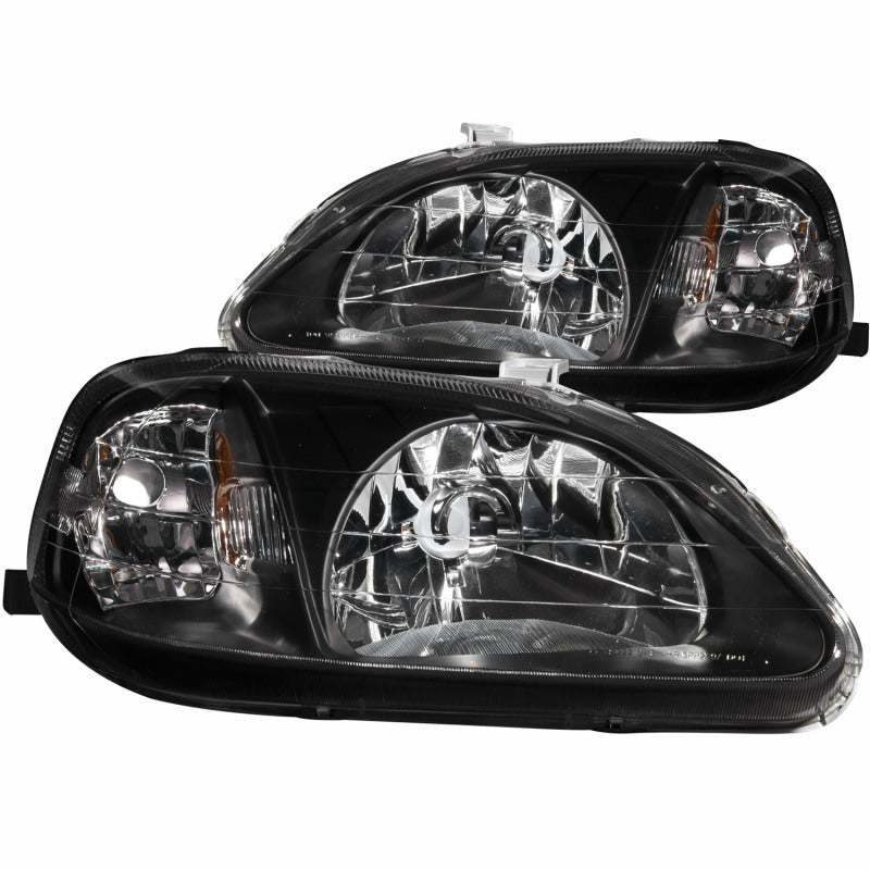 Phares en cristal ANZO Honda Civic 1999-2000 Noir