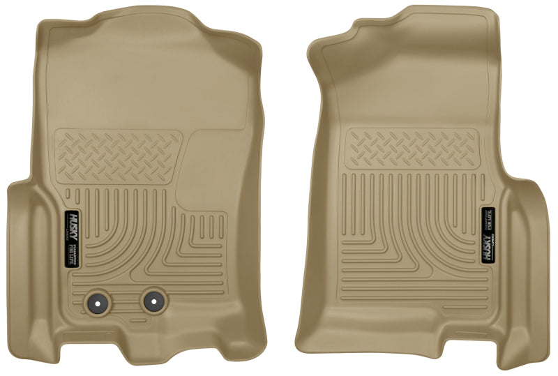 Revêtements de sol avant Husky Liners 2015 Ford Expedition/Lincoln Navigator WeatherBeater Tan