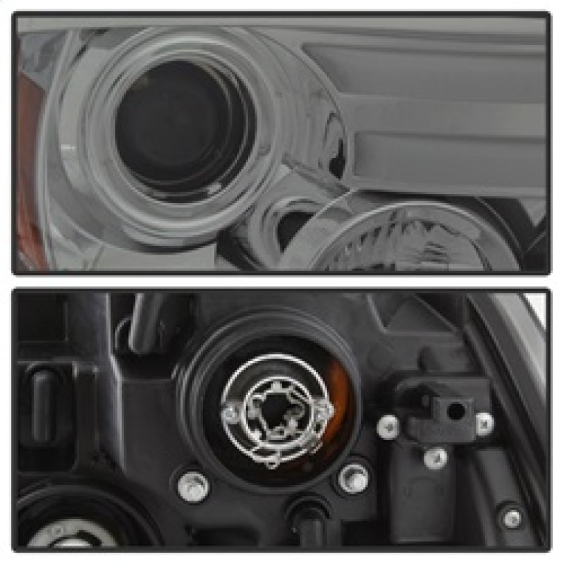 Phares de projecteur Spyder Dodge Ram 13-15 Barre lumineuse DRL Fumée PRO-YD-DR13-LBDRL-SM