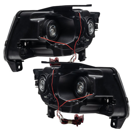 Oracle 11-13 Jeep Grand Cherokee Pre-Assembled Halo Headlights (Non HID) Chrome - Blue
