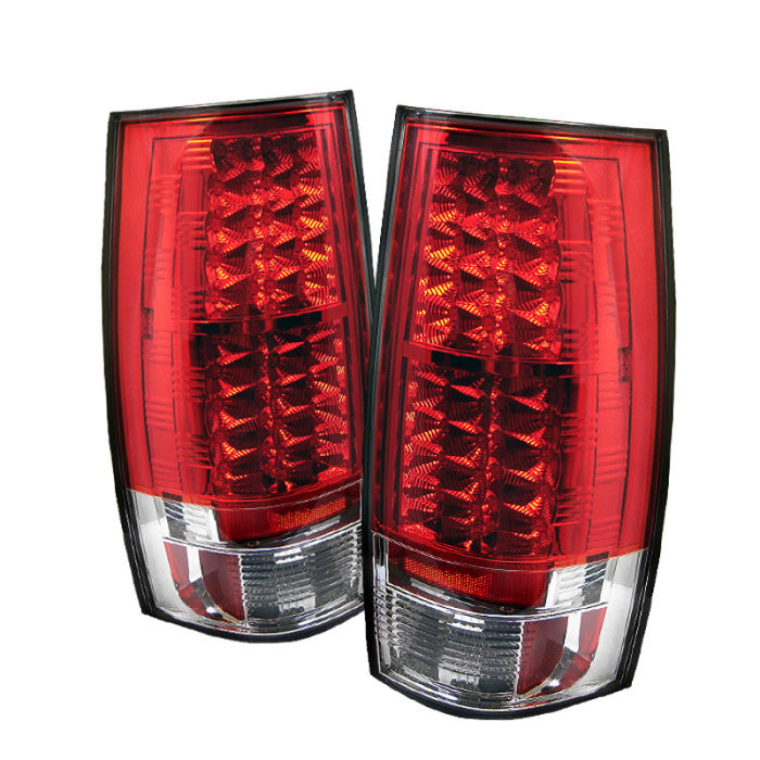 Feux arrière à LED Spyder Chevy Suburban/GMC Yukon/Yukon Denali 07-14 Rouge transparent ALT-YD-CSUB07-LED-RC