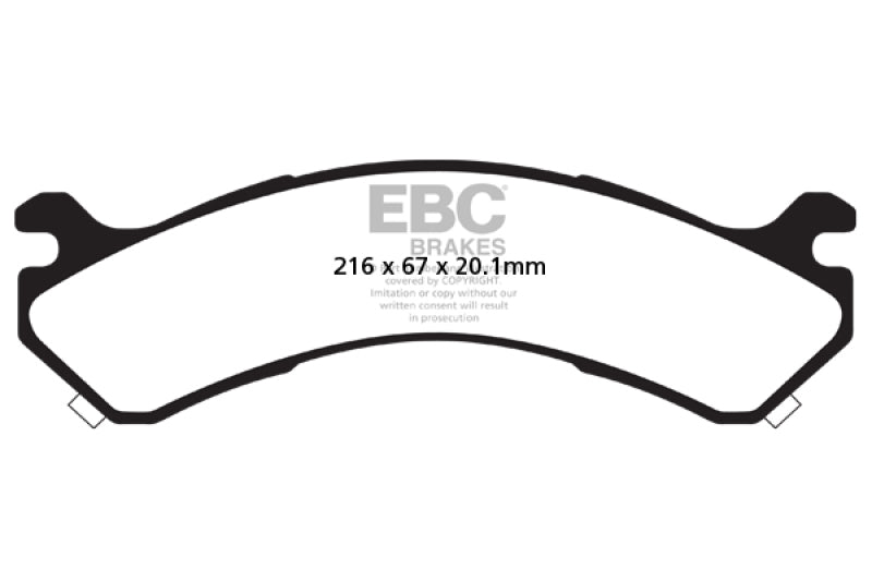 Plaquettes de frein arrière EBC Ultimax2 pour Chevrolet Silverado 3500 (2WD) 01-05