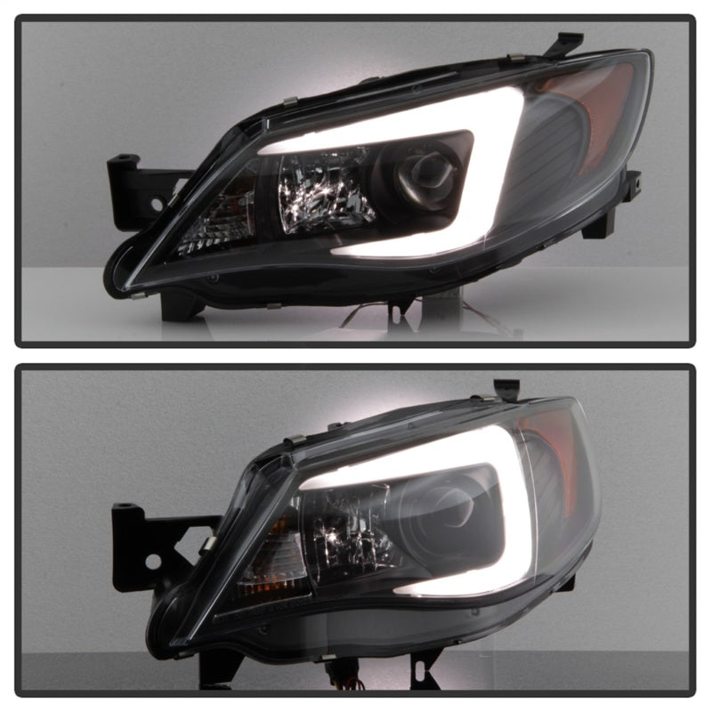 Phares de projecteur Spyder Subaru WRX 08-09 - Modèle HID uniquement - Noir PRO-YD-SWRX08-HID-LBDRL-BK