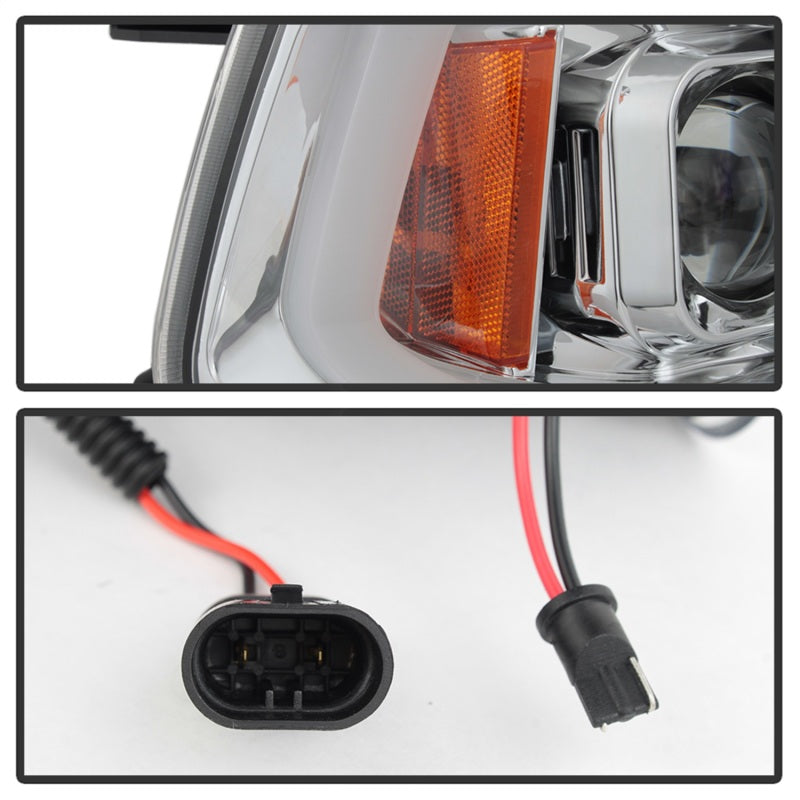 Phares de projecteur Spyder Dodge Charger 06-10 - Barre lumineuse à LED - Chrome PRO-YD-DCH05V2-LB-C