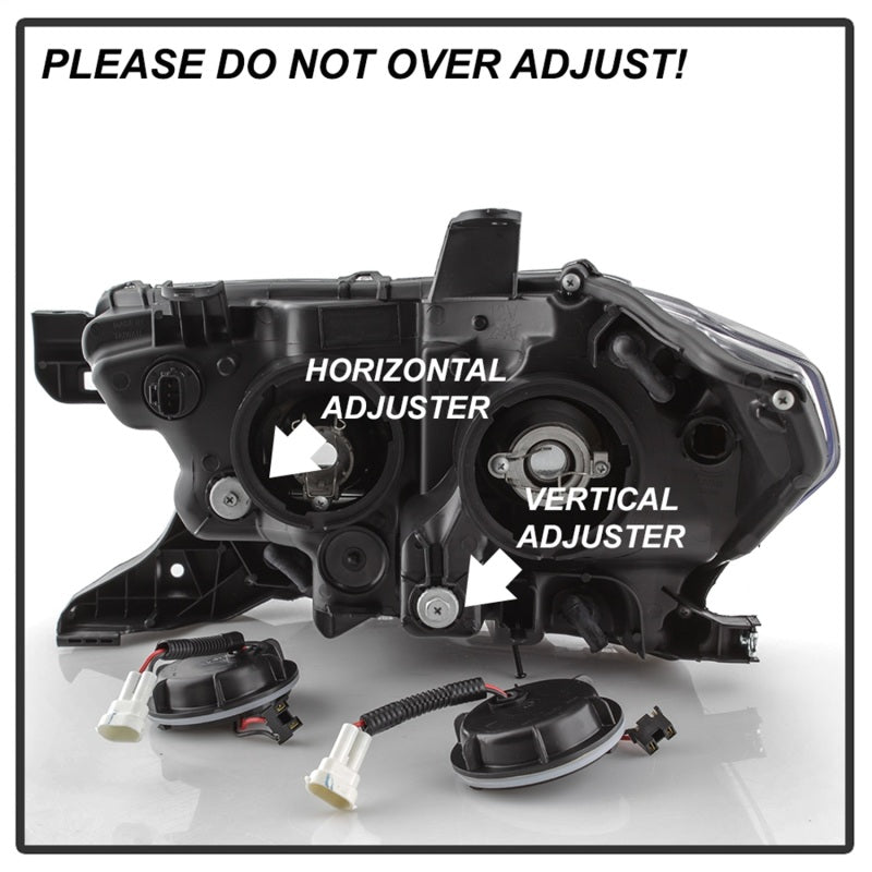 xTune 16-18 Toyota Tacoma SR/SR5 DRL Projector Headlights w/Turn Signal - Blk (PRO-JH-TTA16-SR-BK)