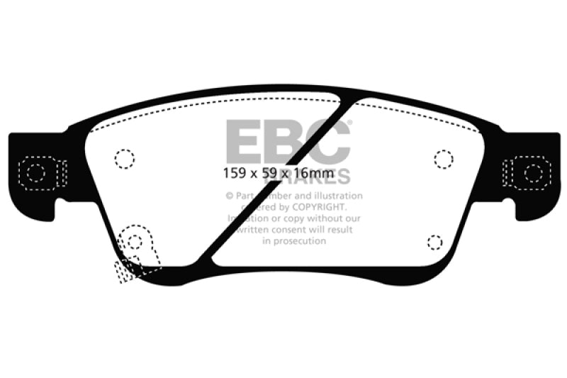 Plaquettes de frein avant EBC 11-13 Infiniti G25 2.5 Yellowstuff