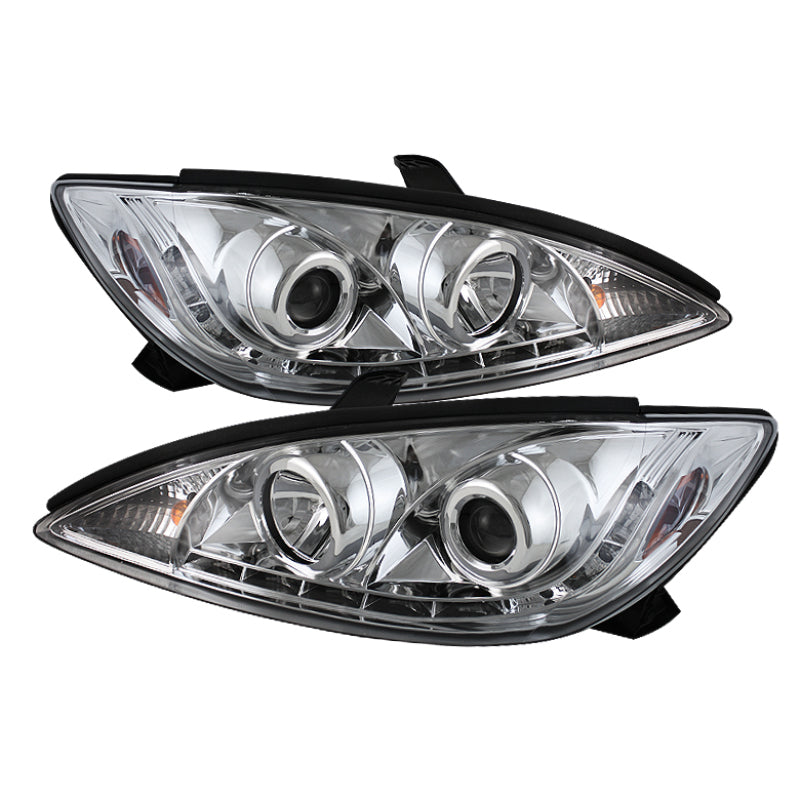 Phares de projecteur Spyder Toyota Camry 02-06 DRL Chrome High H1 Low H1 PRO-YD-TCAM02-DRL-C