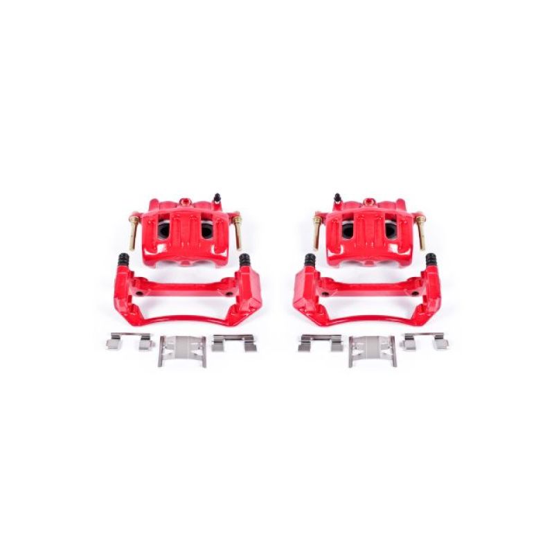 Étriers avant rouges Power Stop 97-01 Ford F-150 avec supports - Paire