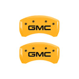 MGP 4 Caliper Covers Engraved Front & Rear GMC Yellow finish black ch