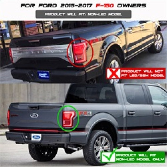 Feux arrière à LED Spyder Ford F150 2015-2017 - Rouge transparent ALT-YD-FF15015-LBLED-RC