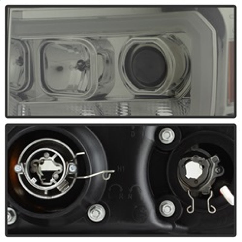 Phares de projecteur Spyder GMC Sierra 1500/2500/3500 07-13 V2 - Fumé PRO-YD-GS07V2-LBDRL-SM