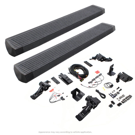 Kit de marchepieds électriques Go Rhino 07-17 Jeep Wrangler 4 portes E-BOARD E1 (coupe requise) - Revêtement de doublure de caisse