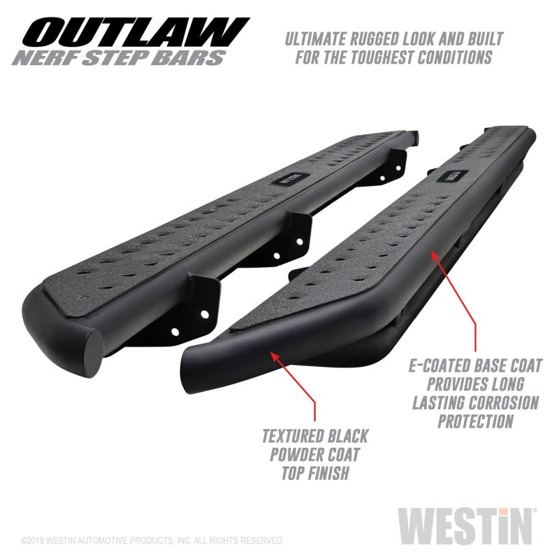 Marchepieds Westin 09-18 Dodge RAM 1500 Crew Cab Outlaw Nerf