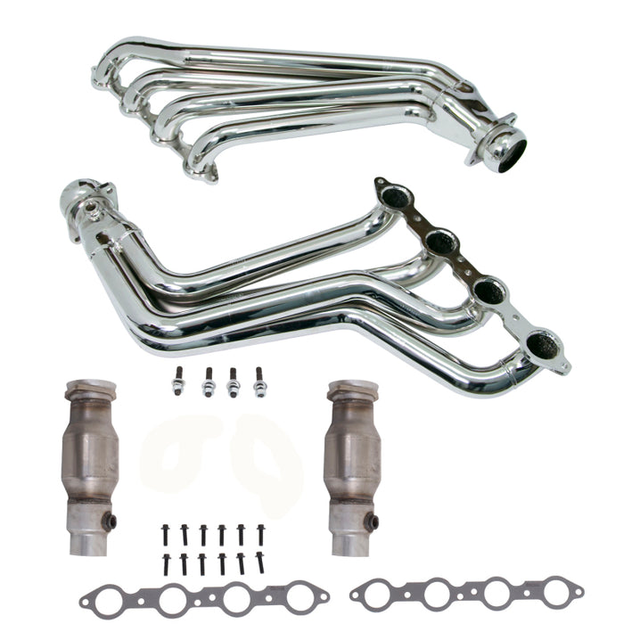 Collecteurs d'échappement à tube long BBK 10-15 Camaro LS3 L99 avec convertisseurs - 1-3/4 Chrome