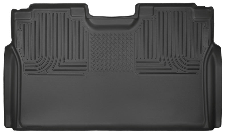 Revêtement de sol noir pour 2e siège Husky Liners 15-23 Ford F-150 SuperCrew Cab WeatherBeater