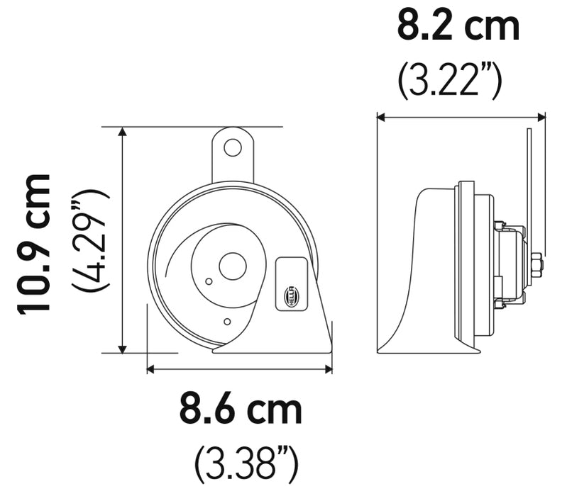 Kit klaxon double trompette Hella 12 V avec support - Toyota