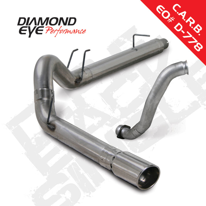 KIT Diamond Eye 5 pouces DPF-BACK avec DP SGL SS 08-10 Ford 6,4 L Powerstroke F250/F350