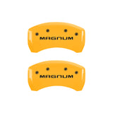 Couvre-étriers MGP 4 gravés avant et arrière finition jaune Magnum noir Char 2006 Dodge Charger
