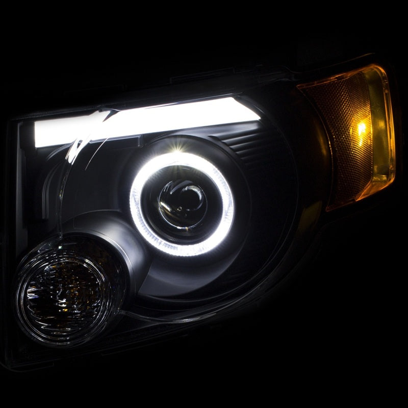 Phares de projecteur ANZO 2008-2012 Ford Escape avec halo noir