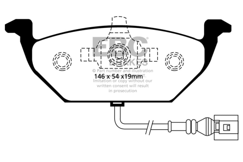 Plaquettes de frein avant EBC 00-05 Volkswagen Beetle 2.0 Greenstuff