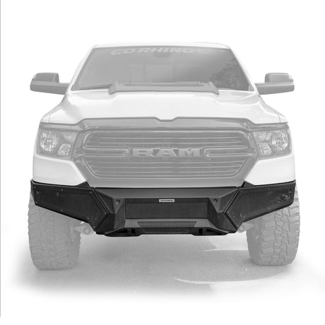 Pare-chocs avant Go Rhino 19-24 Ram 1500 (sauf Rebel/Warlock/TRX) Element avec barre d'alimentation - Tex. Blk