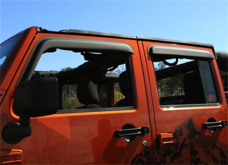 Pare-soleils de fenêtre Rugged Ridge noir mat 07-18 Jeep Wrangler 4 portes