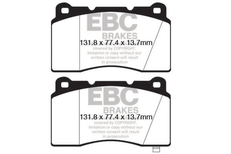Plaquettes de frein avant EBC 09+ Hyundai Genesis Coupé 2.0 Turbo (Brembo) Bluestuff