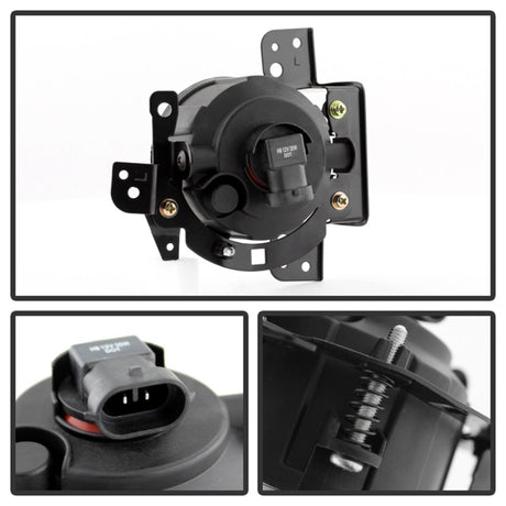 Feux antibrouillard OEM Spyder Mitsubishi Mirage 2014+ avec interrupteur transparent FL-MM2014-C