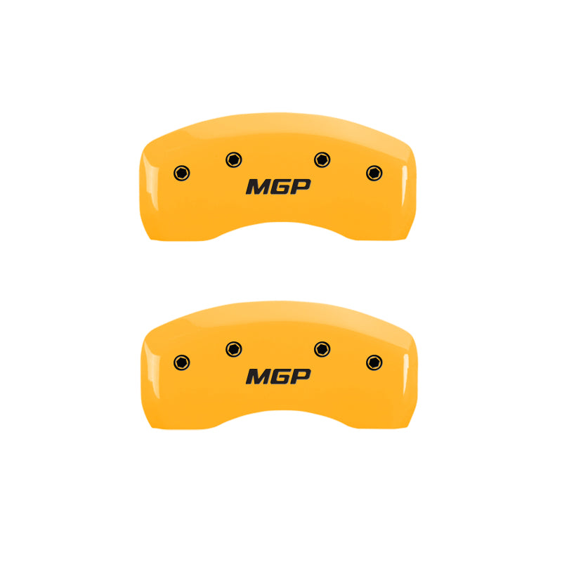 MGP 4 Caliper Covers Engraved Front & Rear MGP Yellow Finish Black Char 2005 Mercedes-Benz Cl500