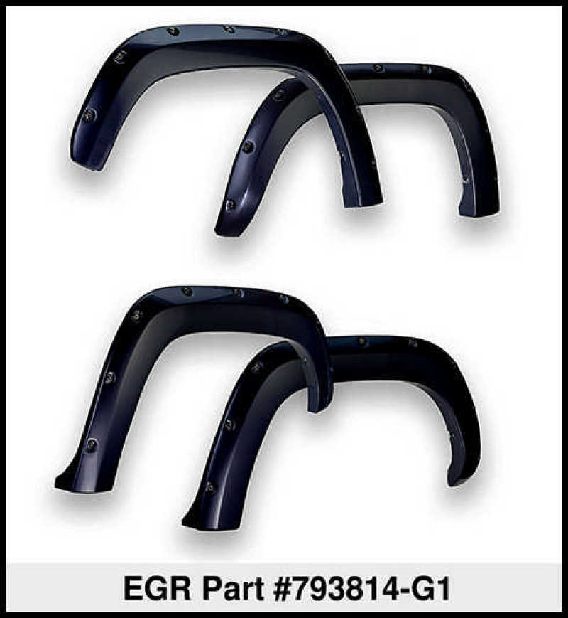 EGR 11-15 Ford Super Duty Bolt-On Look Color Match Fender Flares - Set - Carbon Black