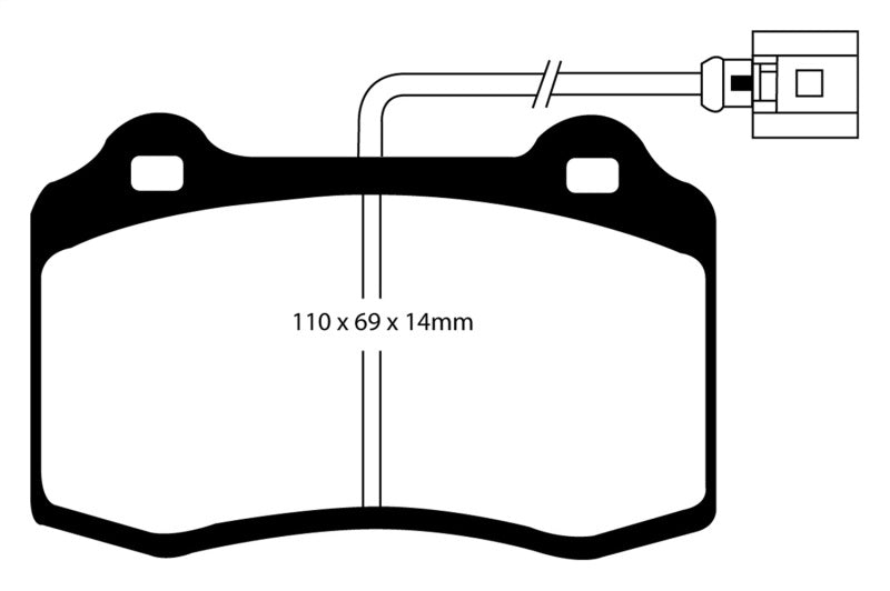 Plaquettes de frein arrière EBC Greenstuff pour Volvo S60 2.5 Turbo R 03-07