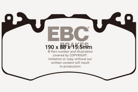 Plaquettes de frein avant extra-robustes EBC 13+ Land Rover Range Rover 3.0 Supercharged