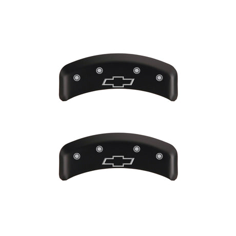 MGP 4 Caliper Covers Engraved Front & Rear Bowtie Red finish silver ch