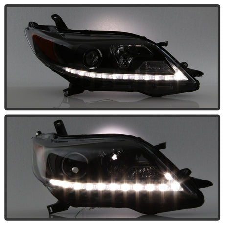 Phares de projecteur Spyder Toyota Sienna 2011-2014 - DRL LED - Noir PRO-YD-TSEN11-DRL-BK
