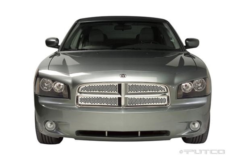 Putco 06-10 Dodge Charger (style nid d'abeille) - Grille principale perforée en acier inoxydable