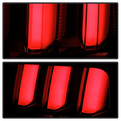 Feux arrière à LED Spyder 05-09 Ford Mustang (barre lumineuse blanche) - Fumé ALT-YD-FM05V3-LED-SM