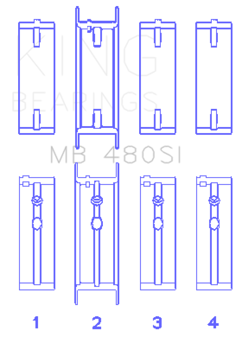 King Buick 90-96 L27 V6 Main Bearing Set