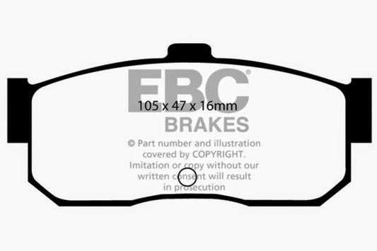 EBC 91-97 Infiniti G20 2.0 Greenstuff Rear Brake Pads