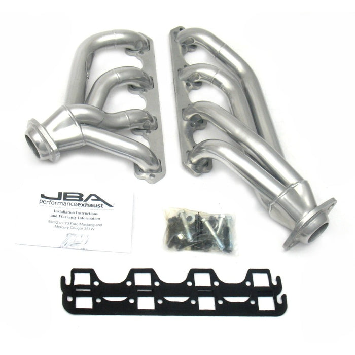 JBA 65-73 Ford Mustang 351W SBF 1-5/8 po primaire argent Ctd mi-longueur