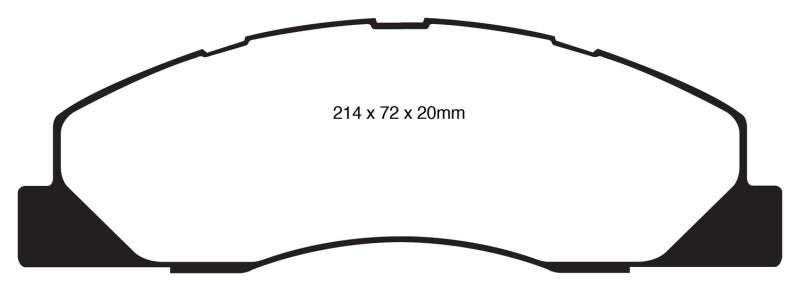 Plaquettes de frein avant EBC Greenstuff pour Dodge Ram 2500 Pick-up 5.7 2WD/4WD 09-11