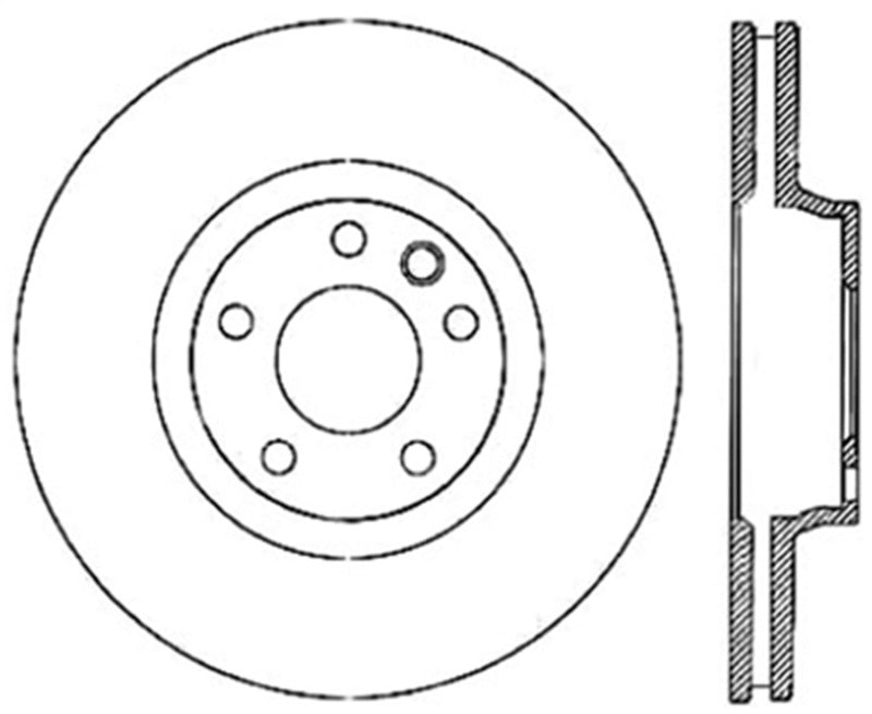 Rotor fendu cryogénique avant gauche StopTech Power Slot 07-15 Audi Q7 / 04-17 Porsche Cayenne