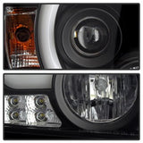 Spyder GMC Sierra 14-16 Projector Headlights Light Bar DRL Black PRO-YD-GS14-LBDRL-BK