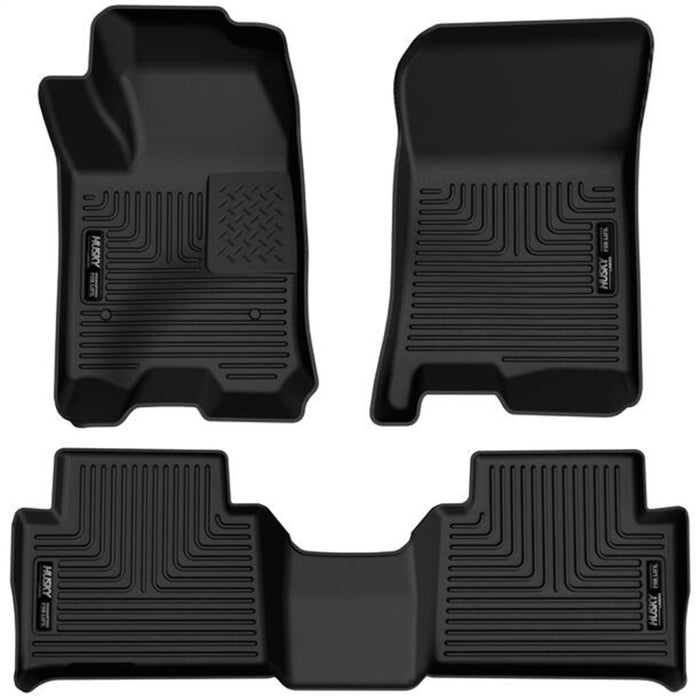 Revêtements de sol pour sièges avant et 2e sièges Husky Liners 2023 Chevrolet Colorado/GMC Canyon WeatherBeater - Noir