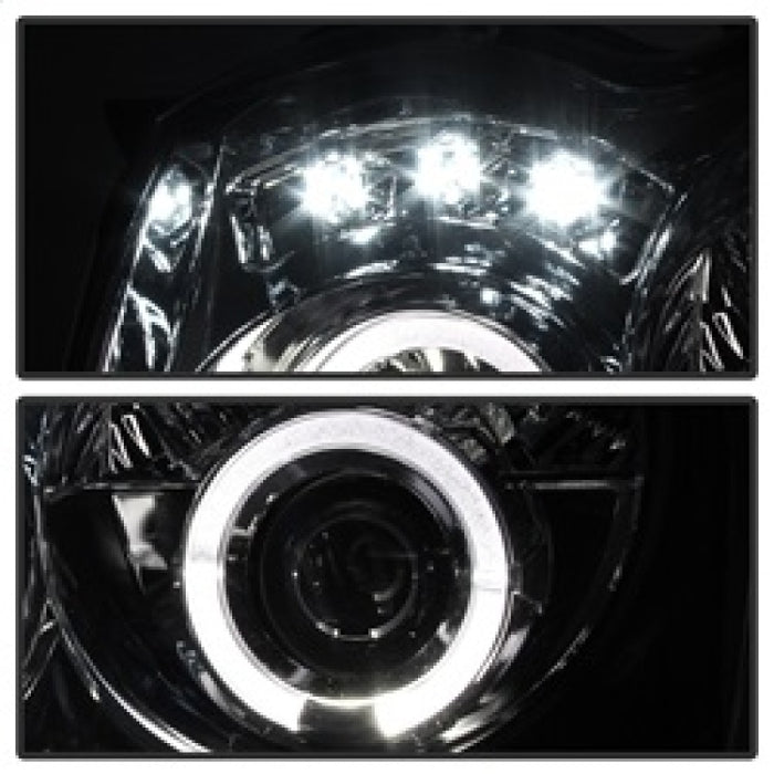 Phares de projecteur Spyder Jeep Grand Cherokee 05-07 LED Halo LED Chrm Low 9006 PRO-YD-JGC05-HL-C