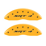 MGP 4 Caliper Covers Engraved Front & Rear SRT4 Yellow finish black ch