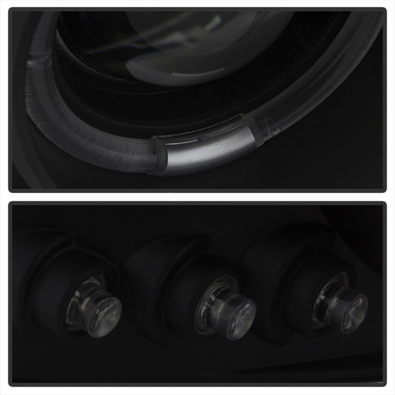 Phares de projecteur Spyder GMC Sierra 1500/2500 99-06 LED Halo LED Blk Smke PRO-YD-CDE00-HL-BSM