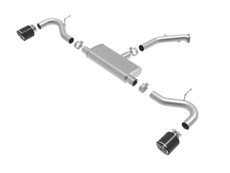 Système d'échappement arrière aFe Takeda 2,5 pouces 409 SS en fibre de carbone 18-20 Hyundai Elantra GT L4-1,6 L (t)