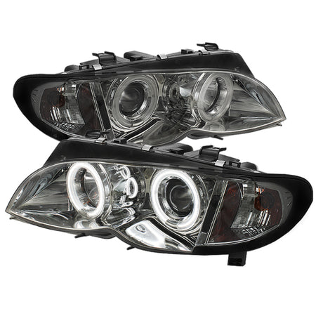 Phares de projecteur Spyder BMW E46 Série 3 02-05 4DR 1 pièce LED Halo Chrm PRO-YD-BMWE4602-4D-AM-C