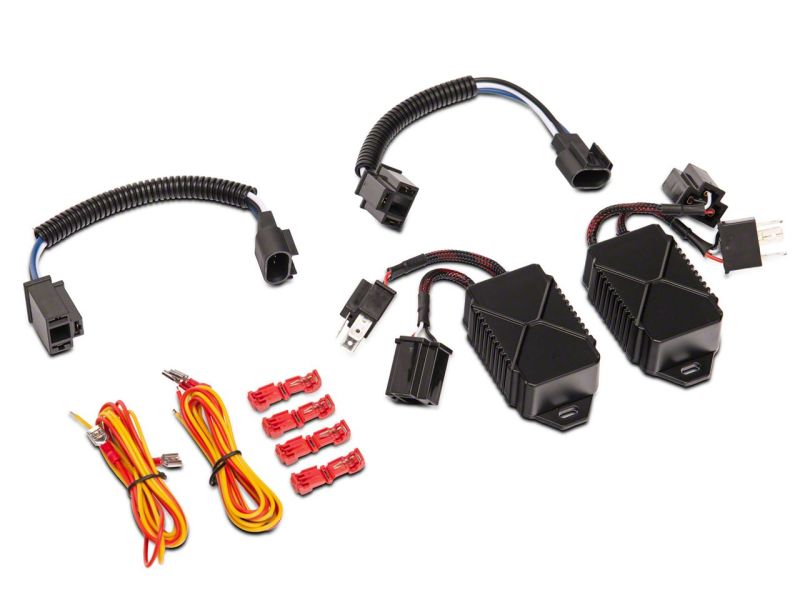 Phares à DEL Raxiom 07-18 Jeep Wrangler JK Axial 7 pouces avec clignotants DRL - Boîtier noir (transparent)